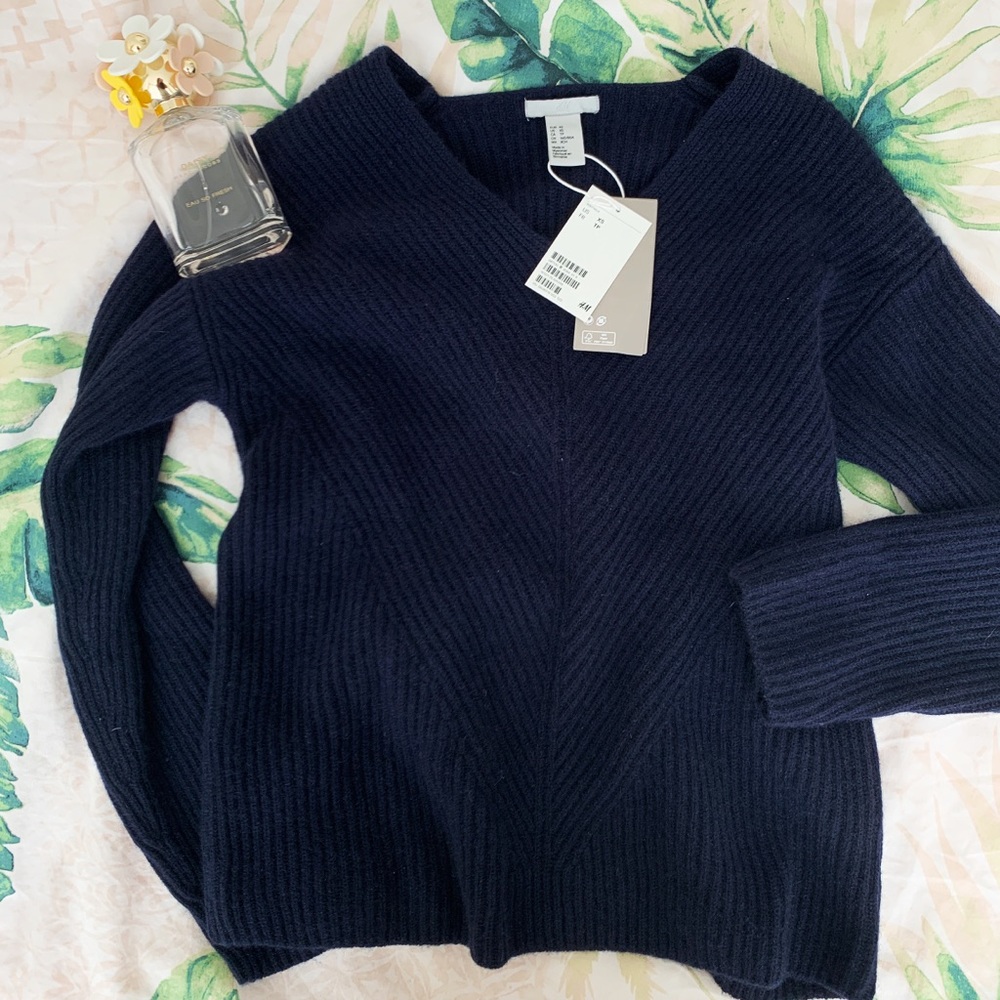 H&M cashmere Navy XS